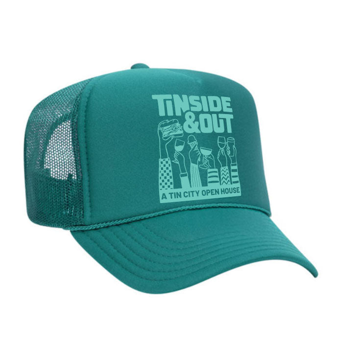 Turquoise TinSide Trucker Hat