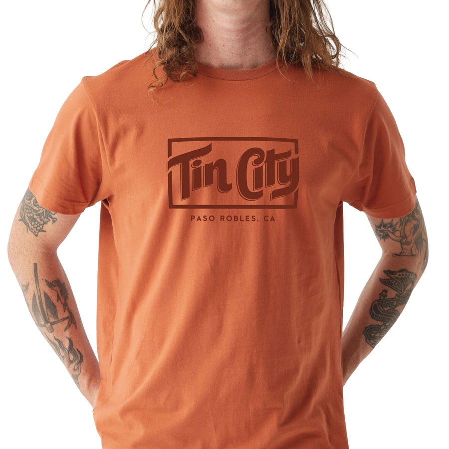 Tin City T-Shirt | Logo - Rust