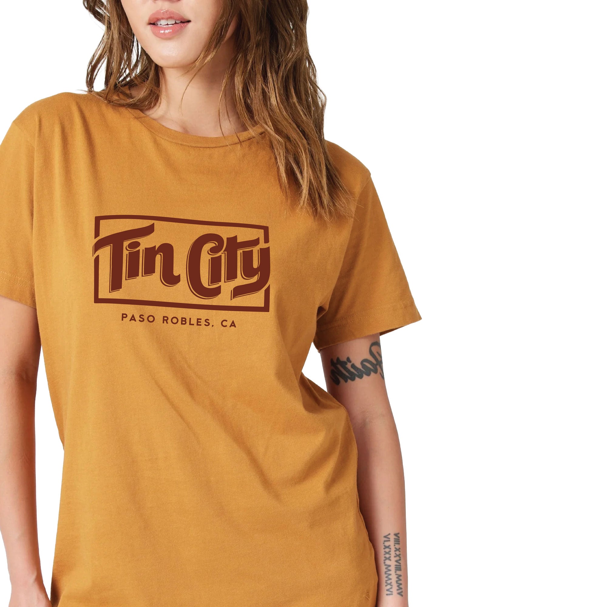 Tin City T-Shirt | Logo - Gold