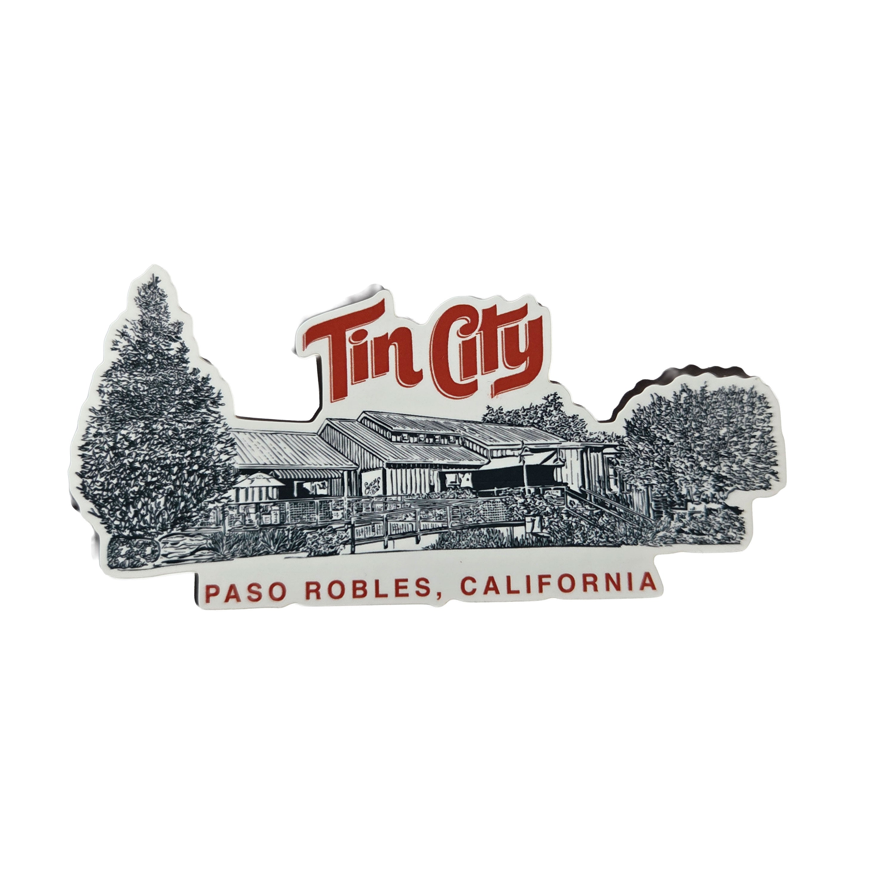 Tin City Sticker | Buildings