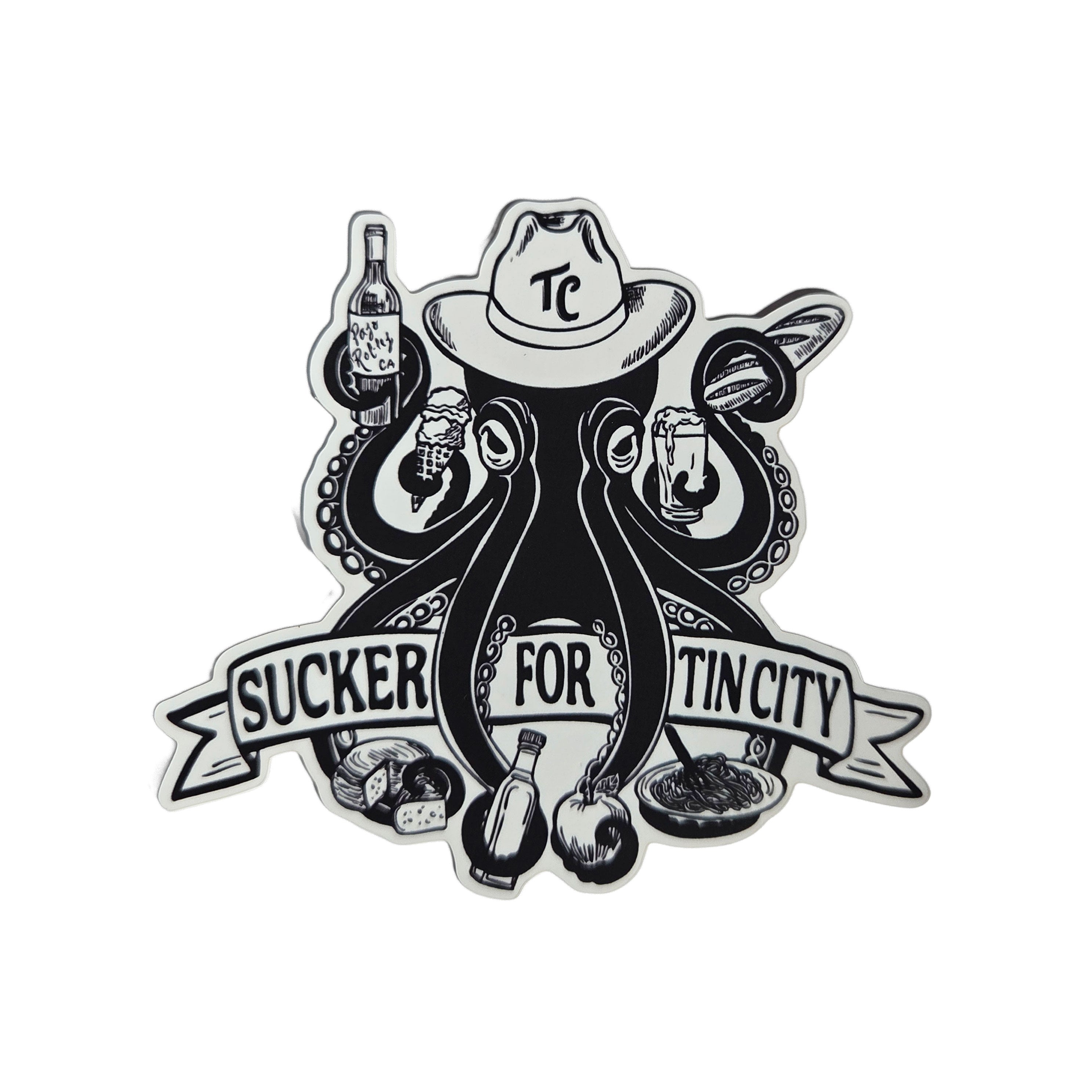 Tin City Sticker | Sucker