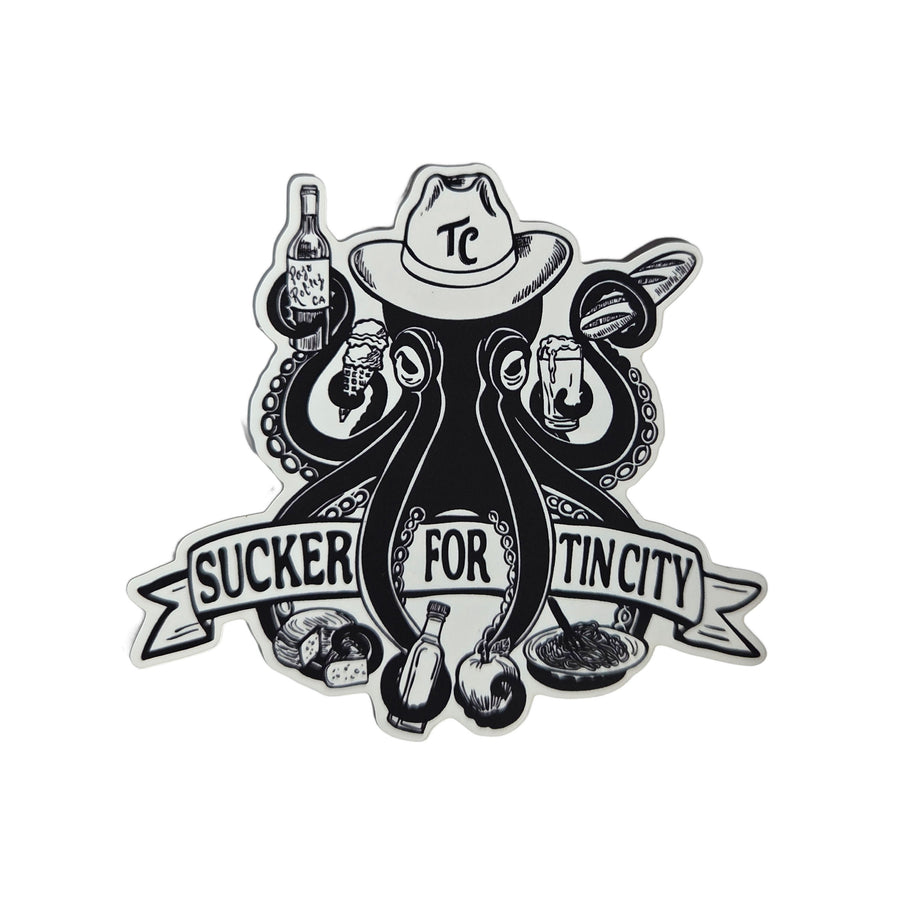Tin City Sticker | Sucker